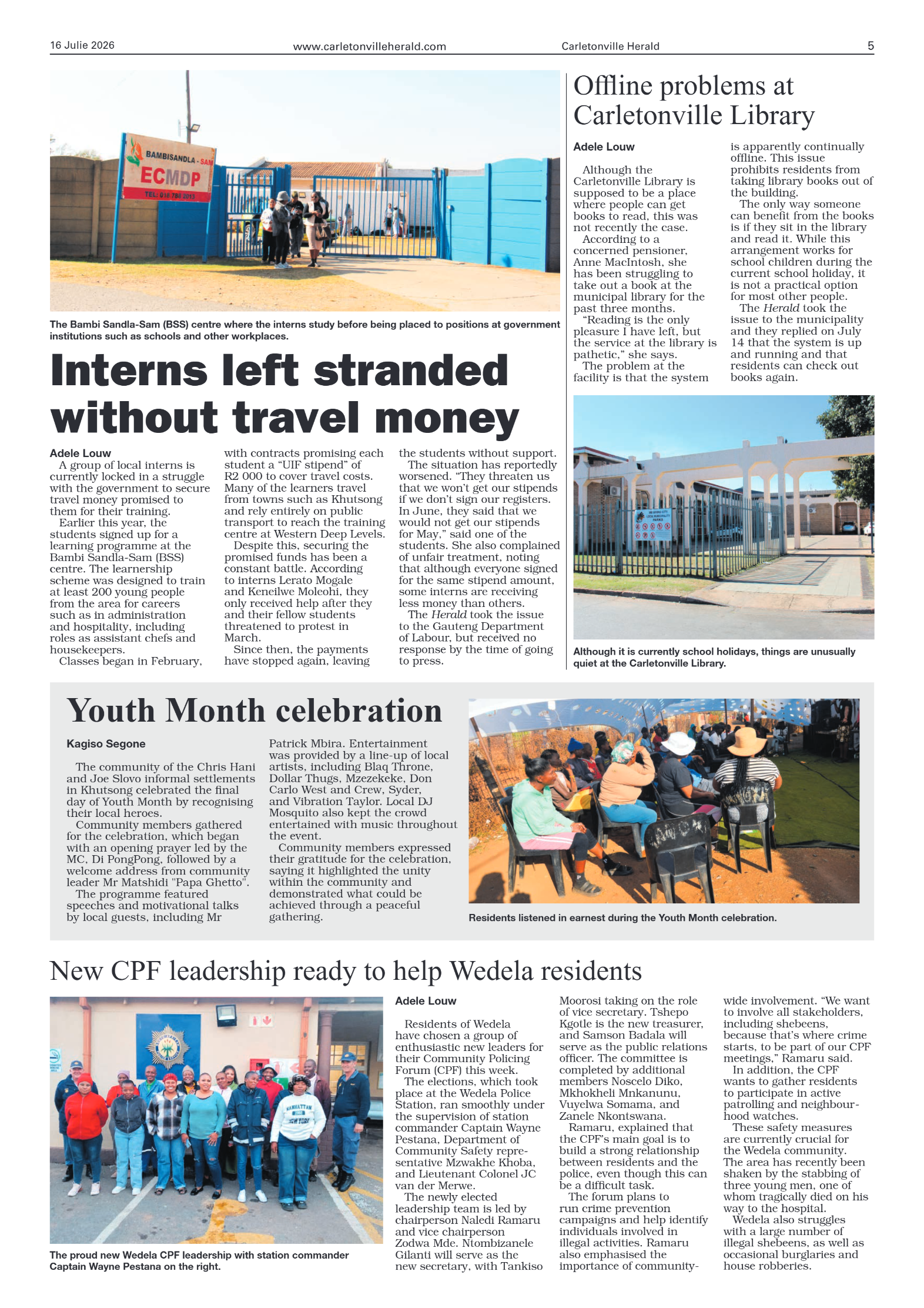 16 July 2026 page 5