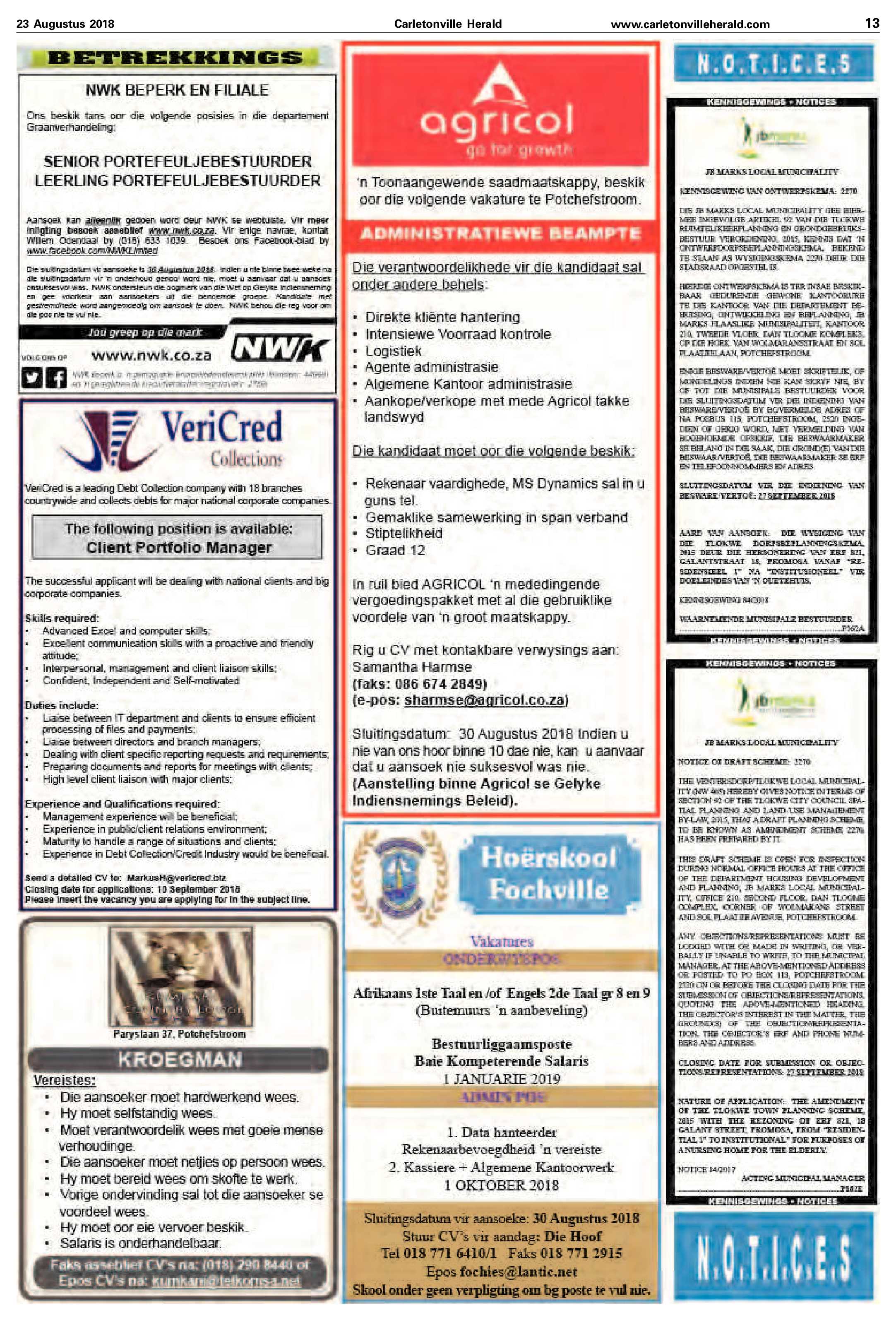 23 August 2018 | Carletonville Herald 23 August 2018 | Carletonville Herald